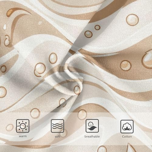 Waves Water Droplets Beige Toddler Cotton Underwear, Cotton Underwear Girls, 2T–8 Years3