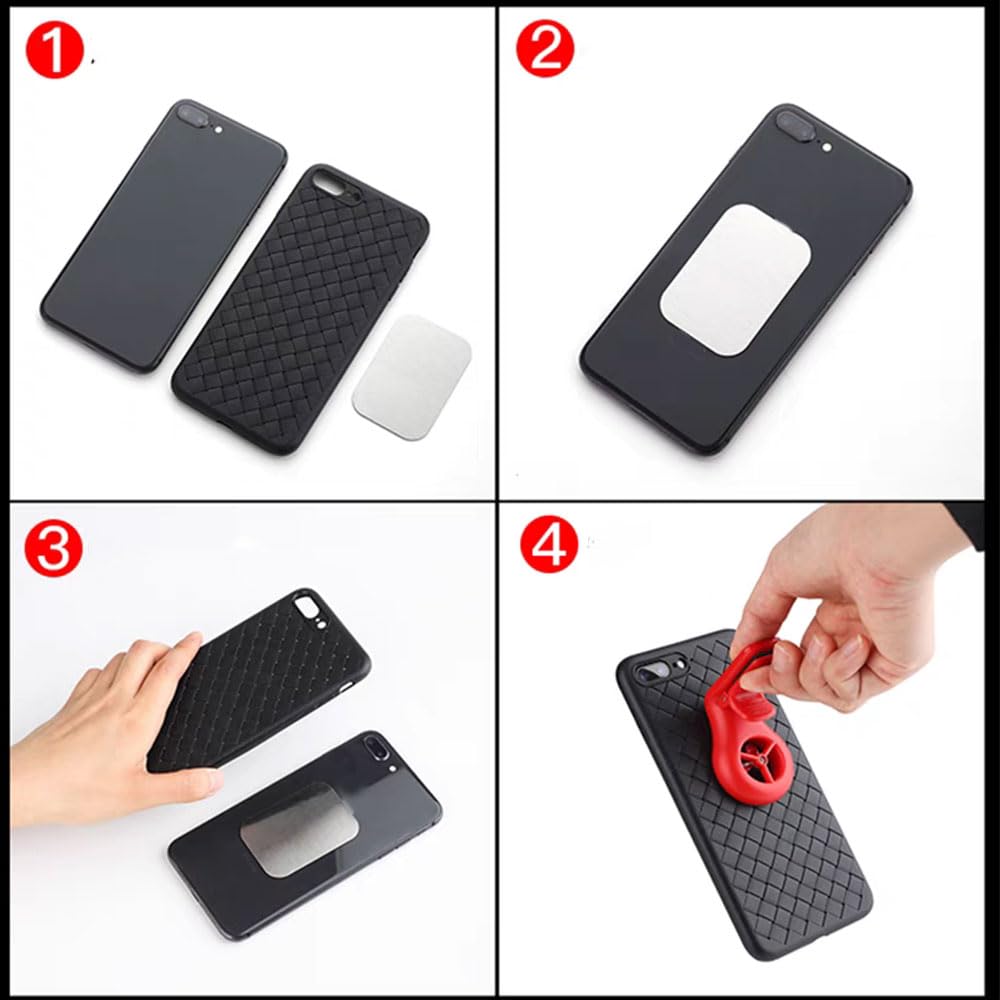 Senhai 8 stuks telefoon-autohouder metalen plaat met lijm voor magneethouder zonder houder, 4 rechthoekige en 4 ronde - zwart, zilver, goud, rozenrood Senhai 8 stuks telefoon-autohouder metalen plaat met lijm voor magneethouder zonder houder, 4 rechthoekige en 4 ronde - zwart, zilver, goud, rozenrood