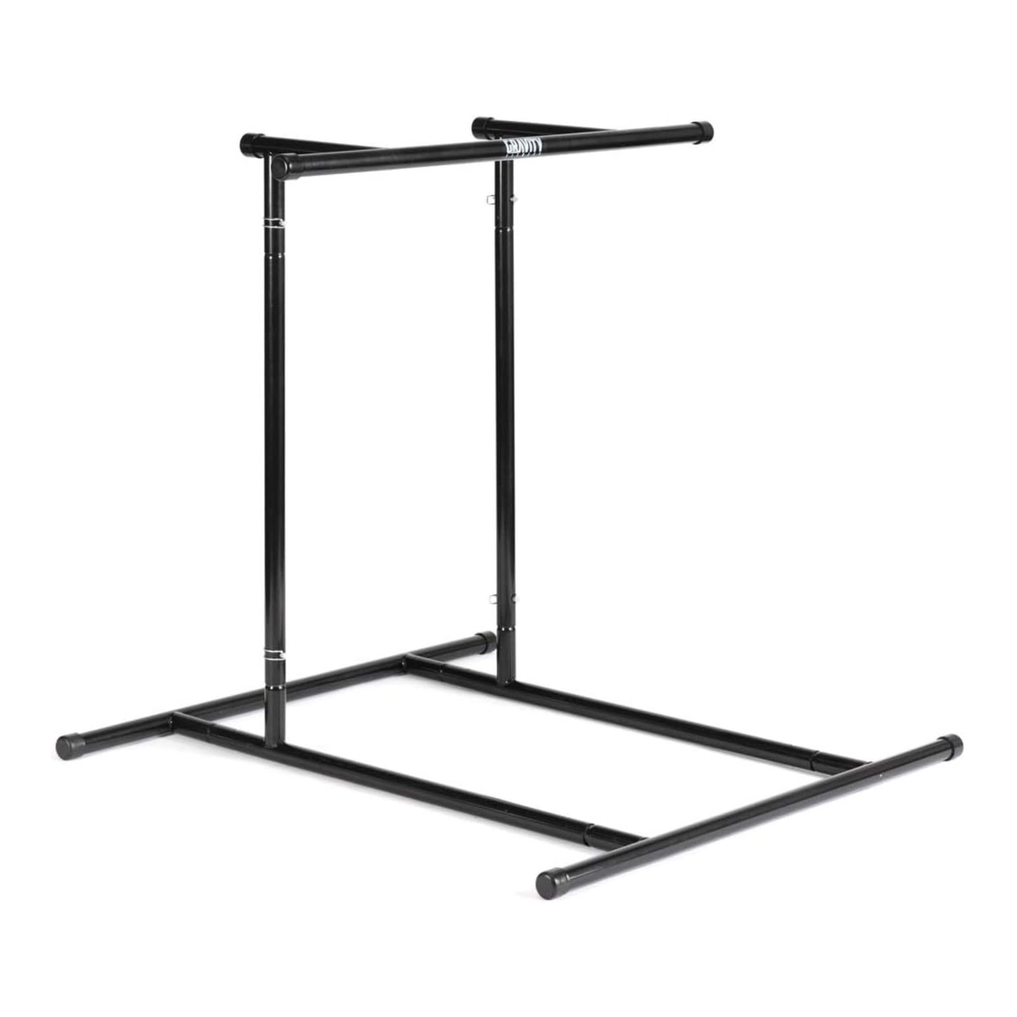 Gravity Fitness Barre de Traction Portable - Station de Dips Ajustable - Barre Freestanding pour Entraînement Calisthénie, Musculation Maison, Poids du Corps, Gymnastique & Fitness