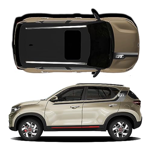 Image of GT Edition Decal Made for Kia Sonet | Colour - Beige Gold | Size - 30.5 x 7 cm