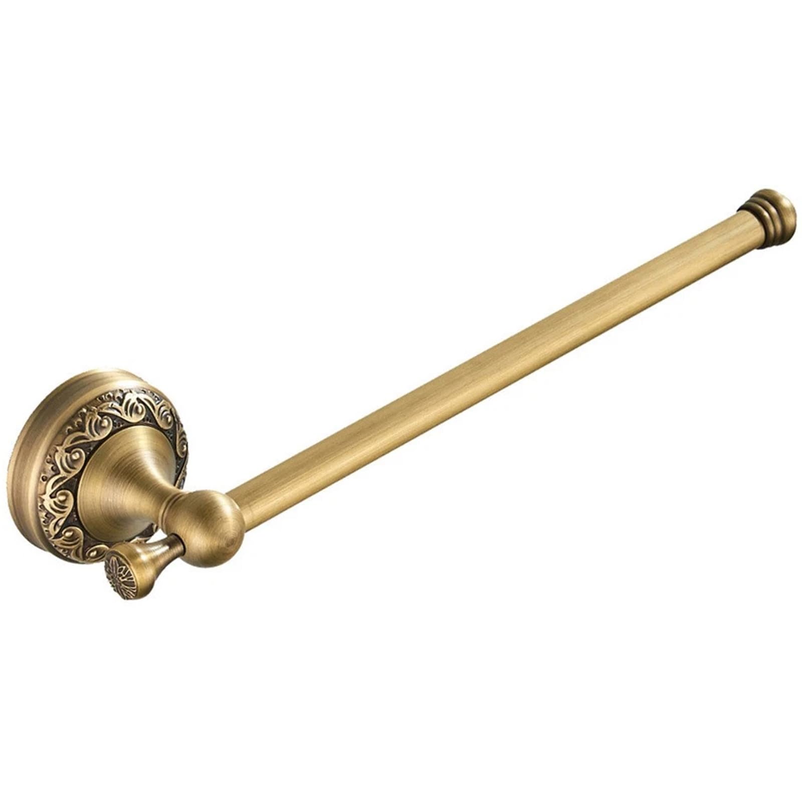 29cm Towel Organizers Vintage Embossed Bathroom Towel Rack with Screws Hardware Rustproof Metal Single Towels Rod Hanger Single Rod Vintage Metal Rails