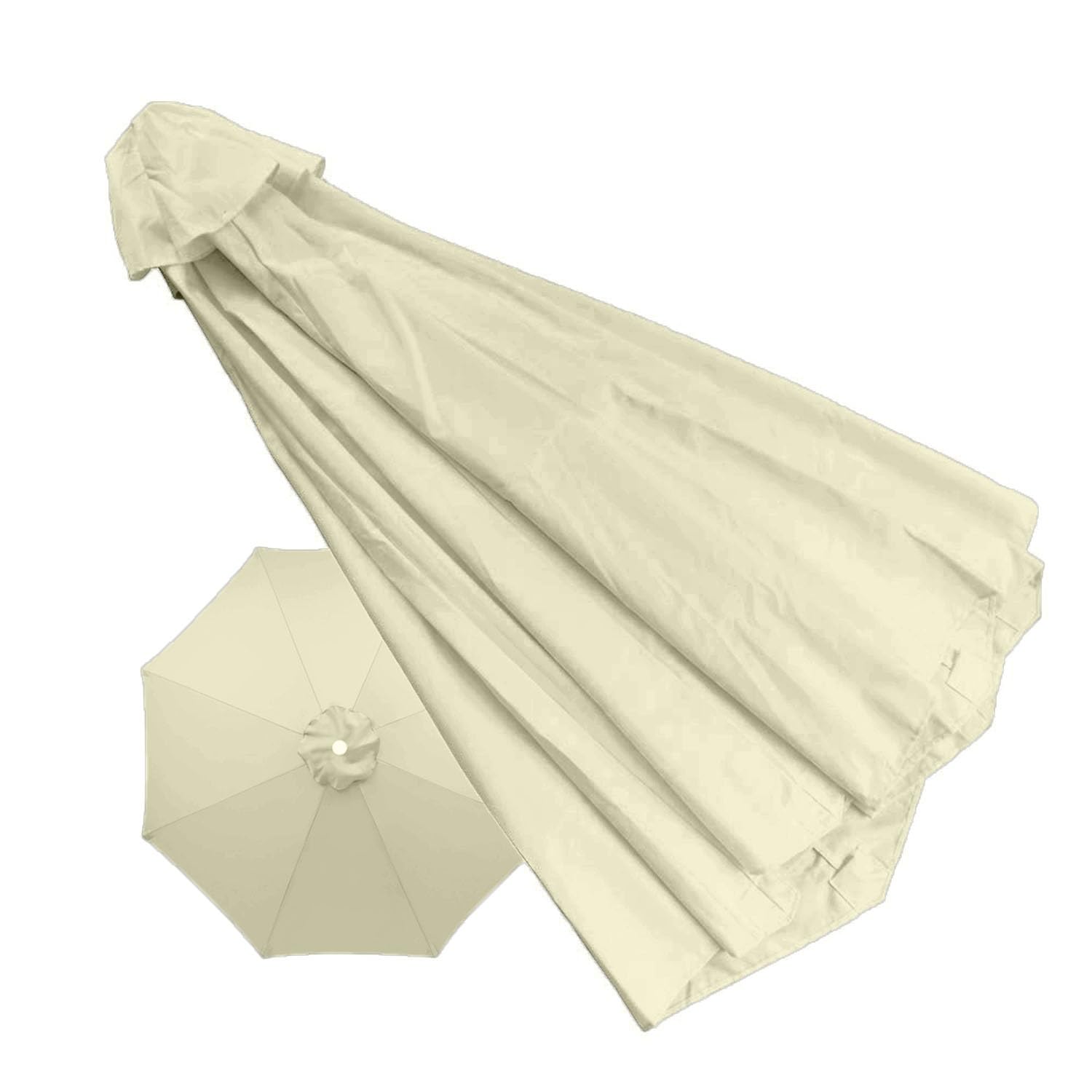 2.5m Replacement Parasol Canopy, Outdoor Garden Parasol replacement Cover patio umbrella replacement Cloth Round fabric cover for Garden Umbrella 2.7m/3.0m+6 Arms/8 Arms Anti-ultraviolet(Color:Cream W