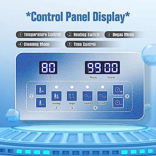 Adiding UC-KZ-S3-2 Ultrasonic Cleaner, Large Capacity Sonic Cleaner With Heated, 0-99Mins Digital Timer, 45Khz Professional Jewelry Cleaner Lab Cleaning Machine For Carburetors thumb #2