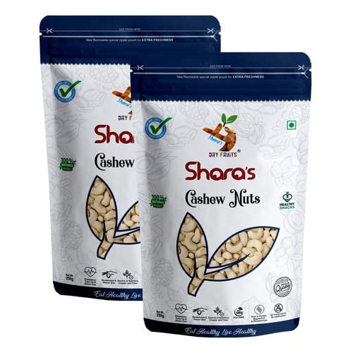 Sharas Dry Fruits Premium Cashew Nuts (Kaju) (500gm) (Pack of 2X250g each) (B07MFH8YF9) Amazon Price History, Amazon Price Tracker