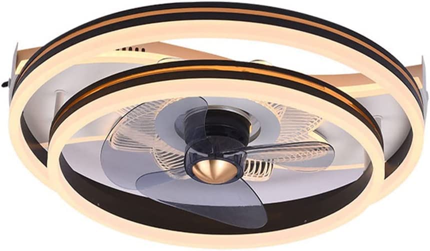 Ventilateur de plafond noir avec lampe LED de 20 pouces