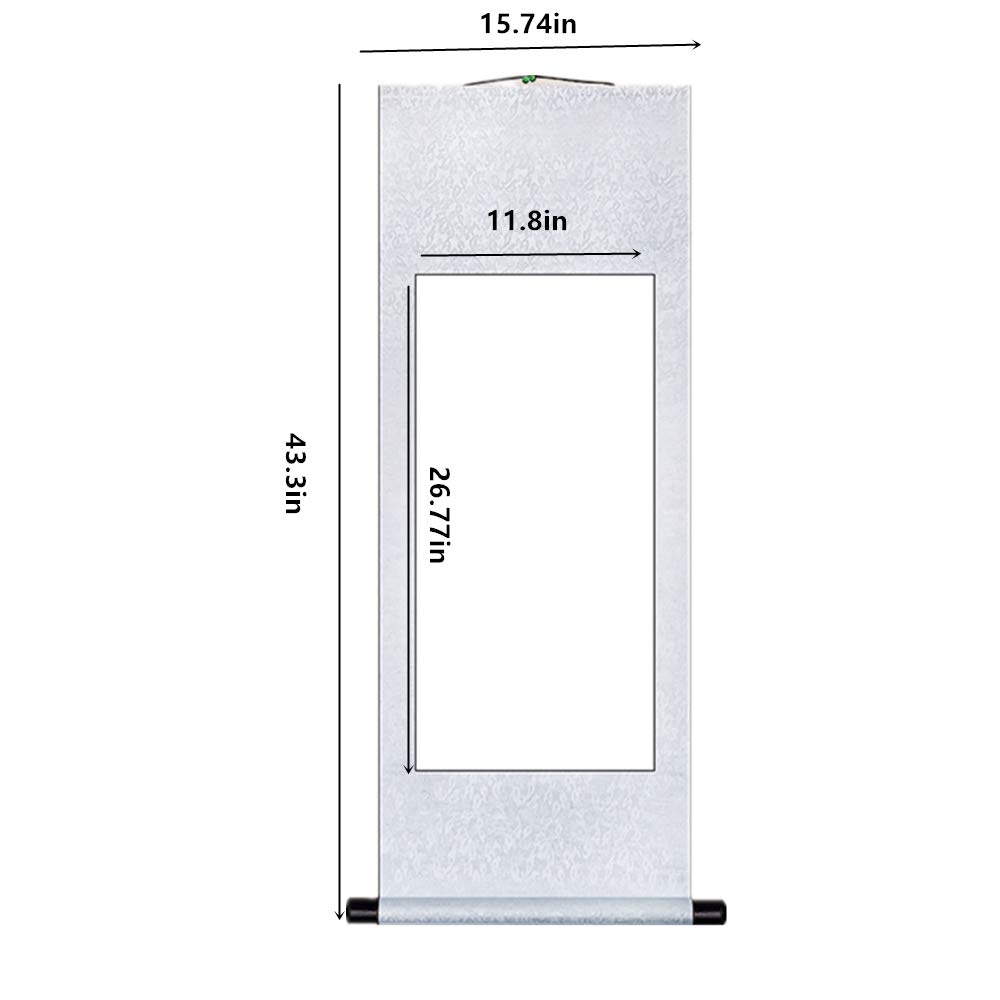 Blank Chinese Calligraphy Scroll 6pcs Hanging Wall Scrolls for Painting Writing Traditional Rice Paper Art Scrolls for DIY Decor