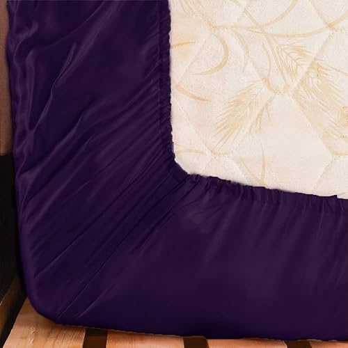 Miniatura 10 de Sábana bajera de seda de 0748in solo 1 sábana bajera colección de alta gama con bolsillo profundo de 16 pulgadas negro individual