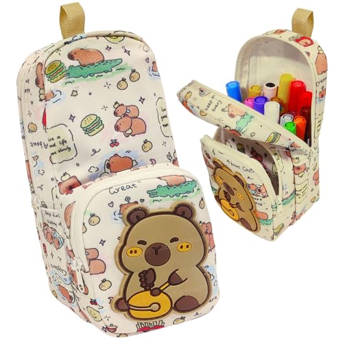 Image of FunBlast Pencil Pouch for Kids, Girls - Large Capacity Multipurpose Stationery Zipper Pouch for Kids & Adults, Kawaii Aesthetic Pencil Case Organizer, Cute School Supply Bag (BG)