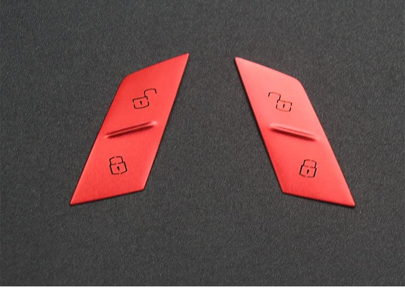 MSRAO Auto Porta Interruttore di Blocco Sedile di Memoria Bottoni Trim Copertura per BMW X5 G05 X6 G06 2019 2020 2021 2022 Accessori per Interni Auto (Color : Rot