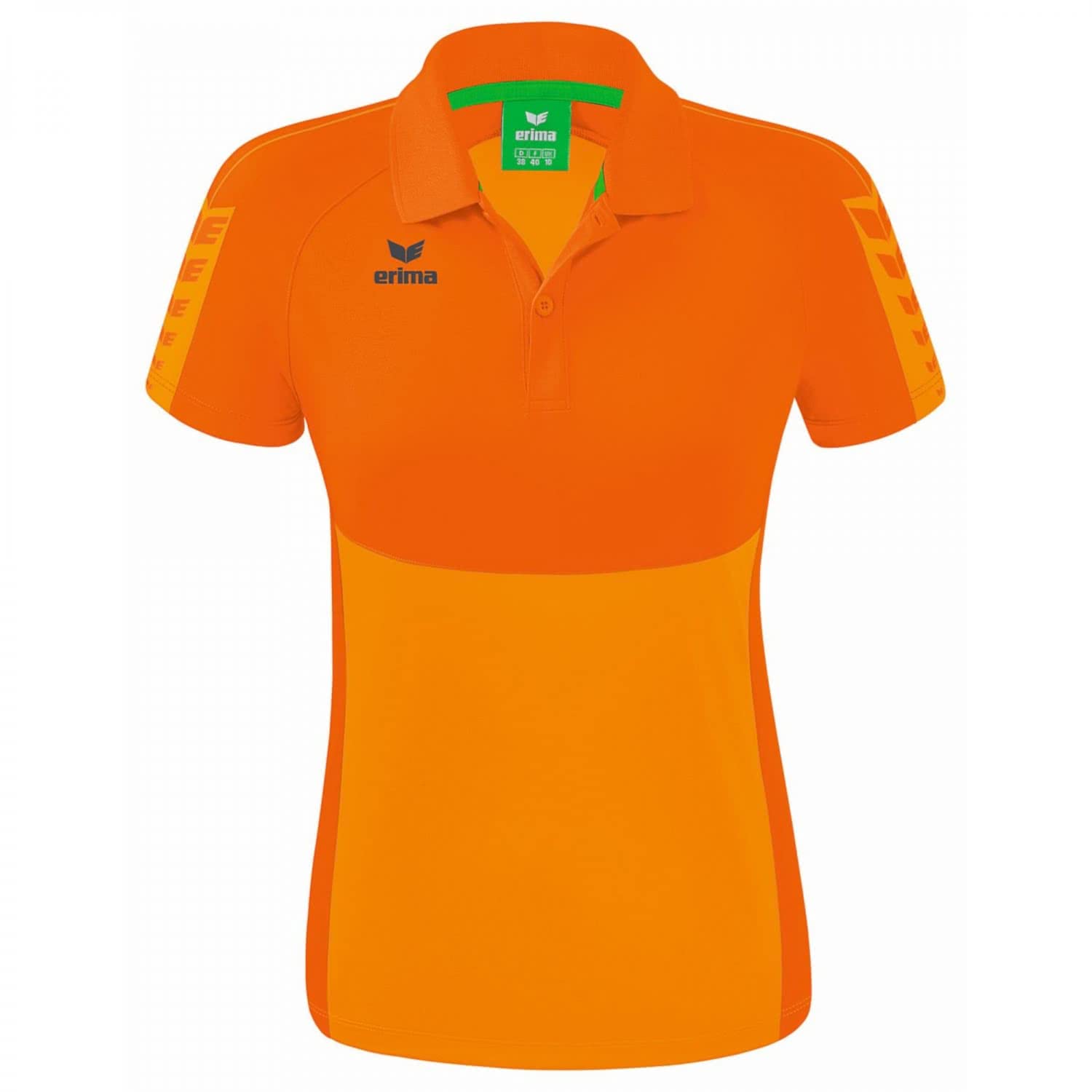 Erima Women's Six Wings Sport Polo, New Orange, 38