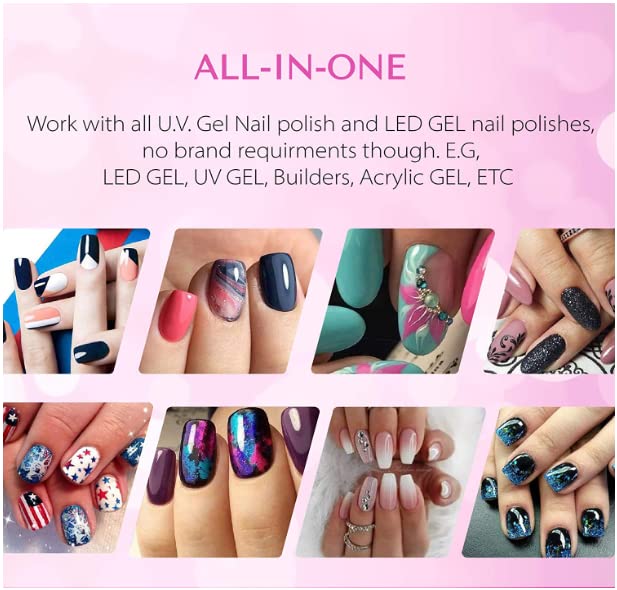 H&B Professional Intelligent 48w 24 LEDs Automatic Sensor LED UV Nail Dryer Nail Curing Nail Art Lamp Manicure Pedicure Tool Gel Based Nail Polish for All Kind of Nail Paints - Image 5