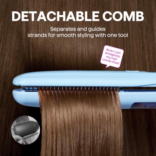 Image of Wavytalk Steam Hair Straightener Steam Sesh for Less Heat Damage, Flat Iron