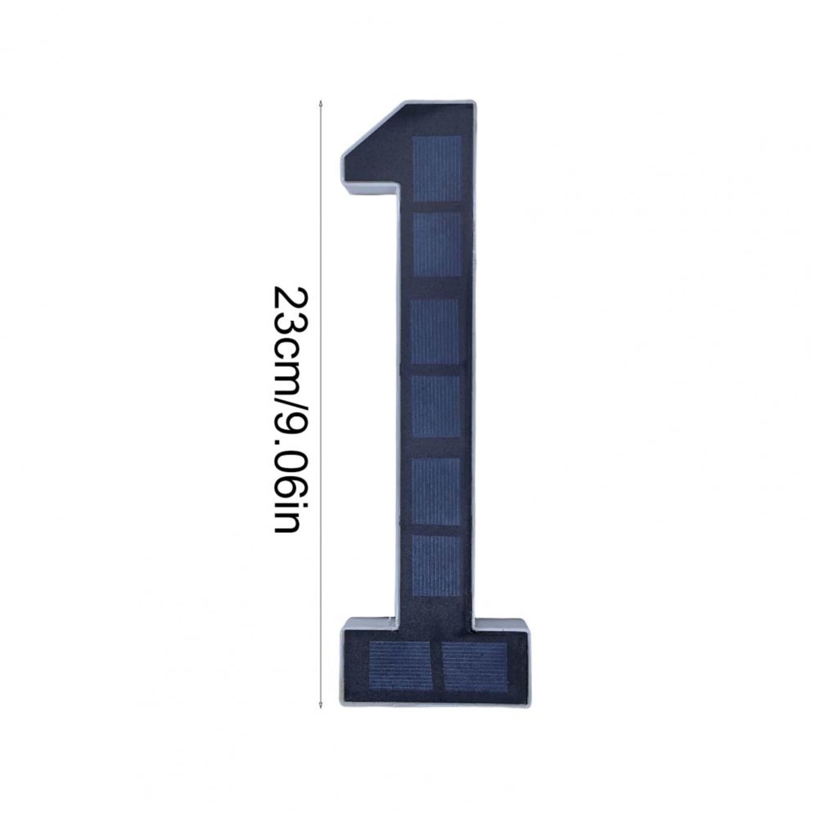 Numero Civico Solare, Sensore di luce Segno della casa Indirizzo principale moderno Numero solare Numeri impermeabili per esterni per la casa e il giardino(4)