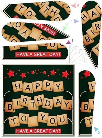 Joyeux Anniversaire Scrabble Ventilateur Pyramage Topper Par Carol Clarke Amazon Fr Cuisine Et Maison