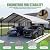 RITERYIFER 20x20FT Carport - Heavy Duty Canopy with Reinforced Galvanized Steel Frame & Roof, All-Weather Metal Car Port for 2 Cars, Boats, Tractors, Pickup Trucks or Party Shelter,White