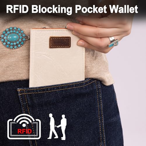 Image of Montana West X Wrangler Small Women's Slim Thin Wallet Card Cases Money Organizer Thin Mini Pocket Wallet with Rfid Lining and A Coin Purse