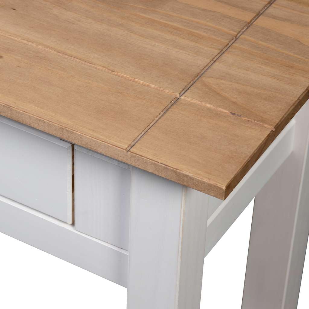 Tavolo consolle in legno di pino, 110 x 40 x 72 cm, colore: bianco