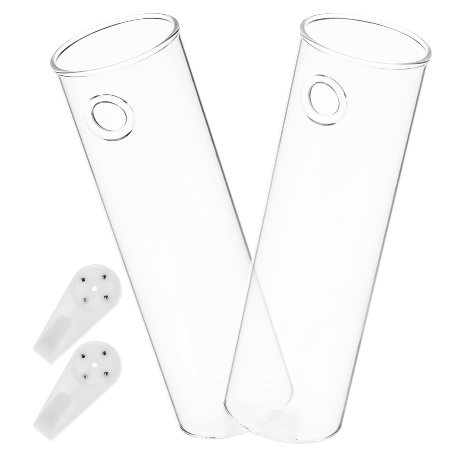 BESPORTBLE 5 Ensembles Vase Mural Propager des Vases pour Plantes Cintre Jardinières De Multiplication Murale Corbeille Jardinière Murale Suspendue Un Verre Transparent 2 Pièces * 5