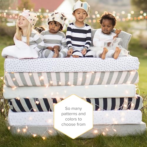 Burts Bees Baby Solid Fitted Crib Sheet Organic Cotton BEESNUG - Cloud White, Fits Unisex Standard Bed and Toddler Mattress, Infant Essentials, 52 x 28 Inch 1-Pack - Image 6