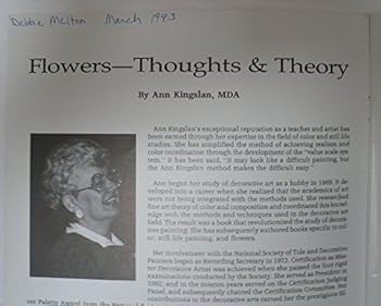 Paperback Flowers-Thoughts and Theory: 26 Flower Studies Book