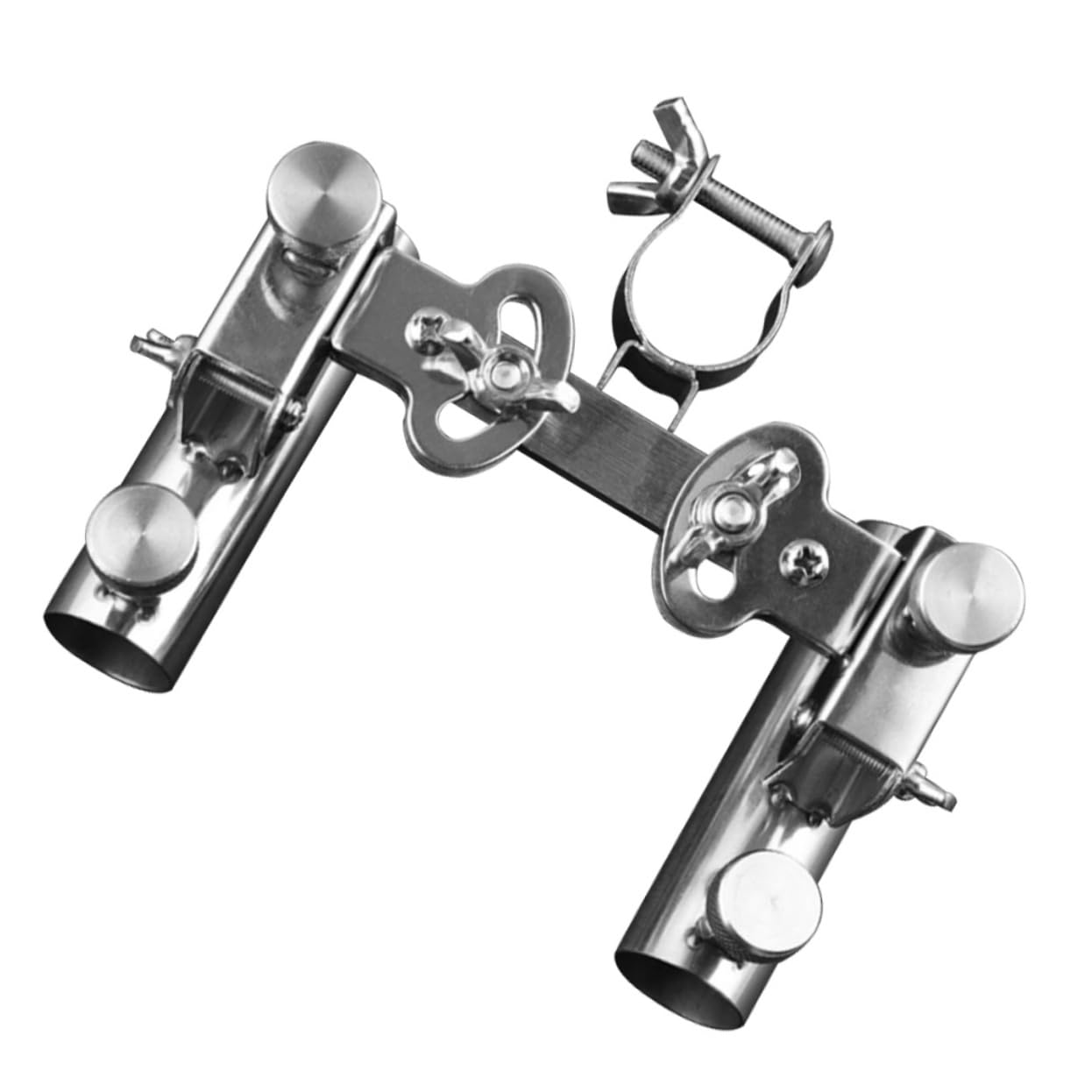 VANZACK Dual Fishing Rod Holders for Chair Stainless Steel Rod Stand Portable Pole Holder for Outdoor Dock and Home