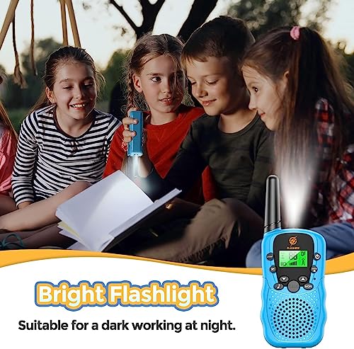 Toy zee Walkie Talkie Kids, Toys for 3-12 Years Old Boys Girls 8 Channels 2 Way Radio with VOX Function & LED Flashlight 3 Miles Range for Outside Adventures, Camping, Hiking - Image 5