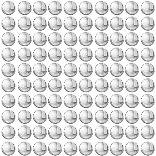 100 Pcs Clear Rubber Feet, Adhesive Bumper Pads Sound Dampening Bumpers Furniture Buffer Pads Transparent Silicone Pads for Furniture Glass Tables Door Protect (Clear)