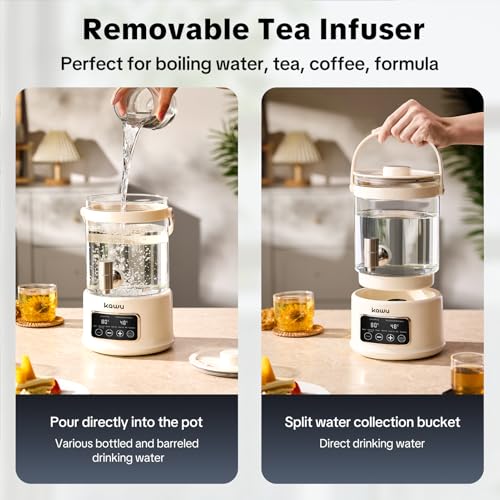 🏡🍽️Electric Kettle Health Pot – 2.5L Glass Smart Kettle with Temperature Control | 7-in-1 Multi-Function Tea Maker with Timer, Keep Warm & Touch Controls for Soup, Porridge, Herbal Brews - Image 4