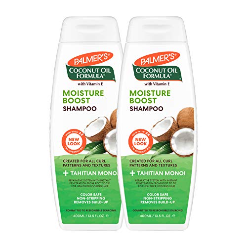Palmer's Oil Formula Conditioning Shampoo for Dry Damaged or Color Treated Hair 13.5 Ounces Pack , Coconut, 400 Ml , 27.2 Fl Oz, (Pack of 2)