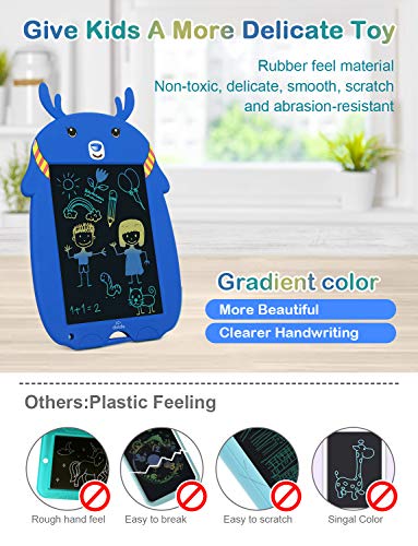 LCD Writing Tablet, Kids Drawing Board Memory Lock 8.5Inch Colorful Doodle Board Erasable Reusable Electronic Drawing Pads , Educational and Learning Toys for 3+ Year Old Girls Boys Gifts(Blue)