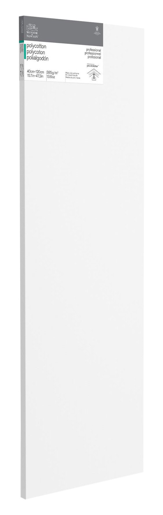 Winsor & Newton 6206019 Professional Keilrahmen aus Baumwollmischgewebe, 385 g/m², 3-fach grundiert, mittlere Körnung, ideal für die Ölfarben und Acrylfarben - 40x120cm