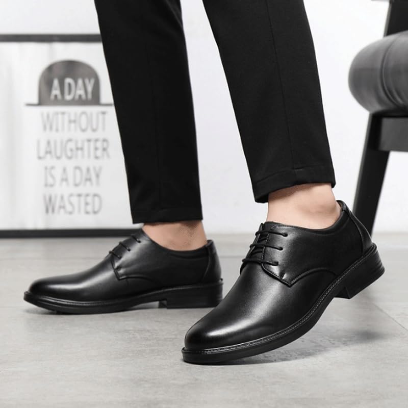 Mens Classic Formal Oxford Lace Up Wedding Pointed Toe Dress Shoes Men's Casual Retro Wedding Work Shoes2