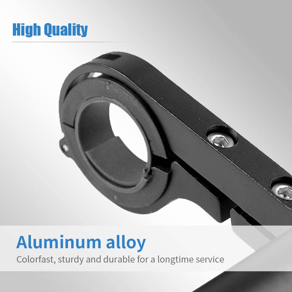 VGEBY Handlebar Extender, Aluminum Alloy Handlebar Extension Bracket Lamp Phone Holder Rack (Black 10cm Alloy Tube) and Spare Parts Handlebar Extender