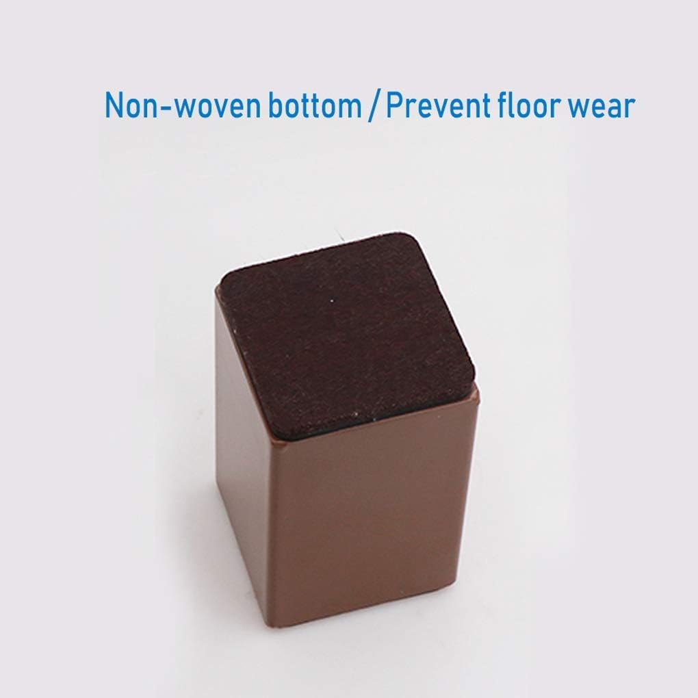 4pcs Furniture Risers Carbon Steel Furniture Legs Metal Table Legs Furniture Feet Square Feet Replacement Legs Couch Legs Sofa Desk Legs Bed Cabinets Risers,10cm (Brown)