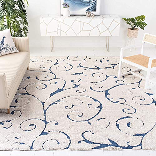 Image of F & B Rugs Luxurious Luck high Density Thick & Soft Shaggy Carpet Microfiber 2 Inch Pile Height 6 x 8 feet