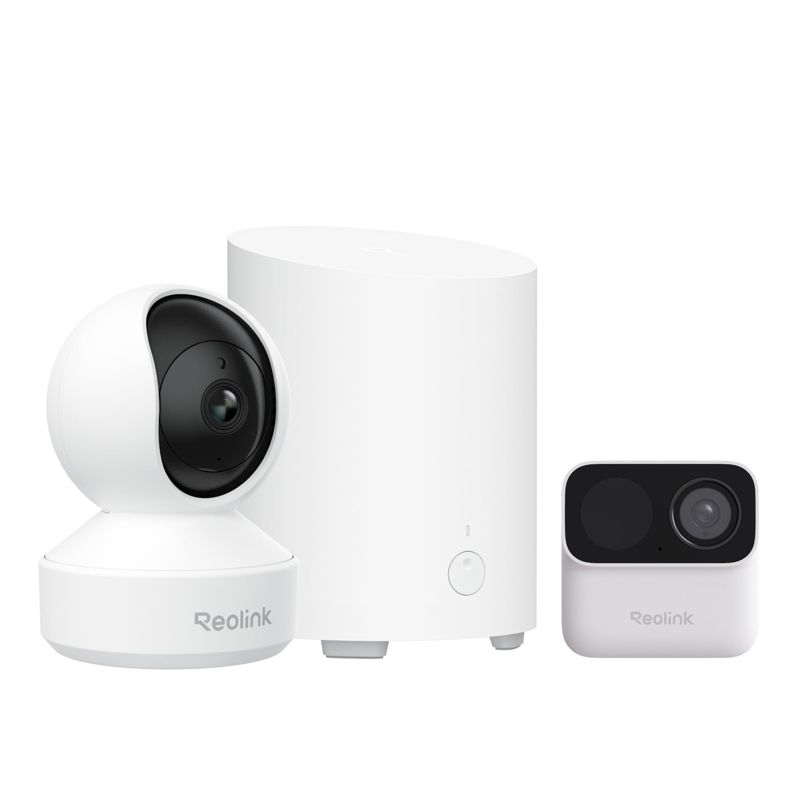 Reolink E1 Pro 5MP + Argus MagiCam + Home Hub Mini | 3K WLAN Indoor Kamera mit Auto-Tracking & kabellose Außenkamera mit KI-Erkennung, IR Nachtsicht und lokalem Speicher