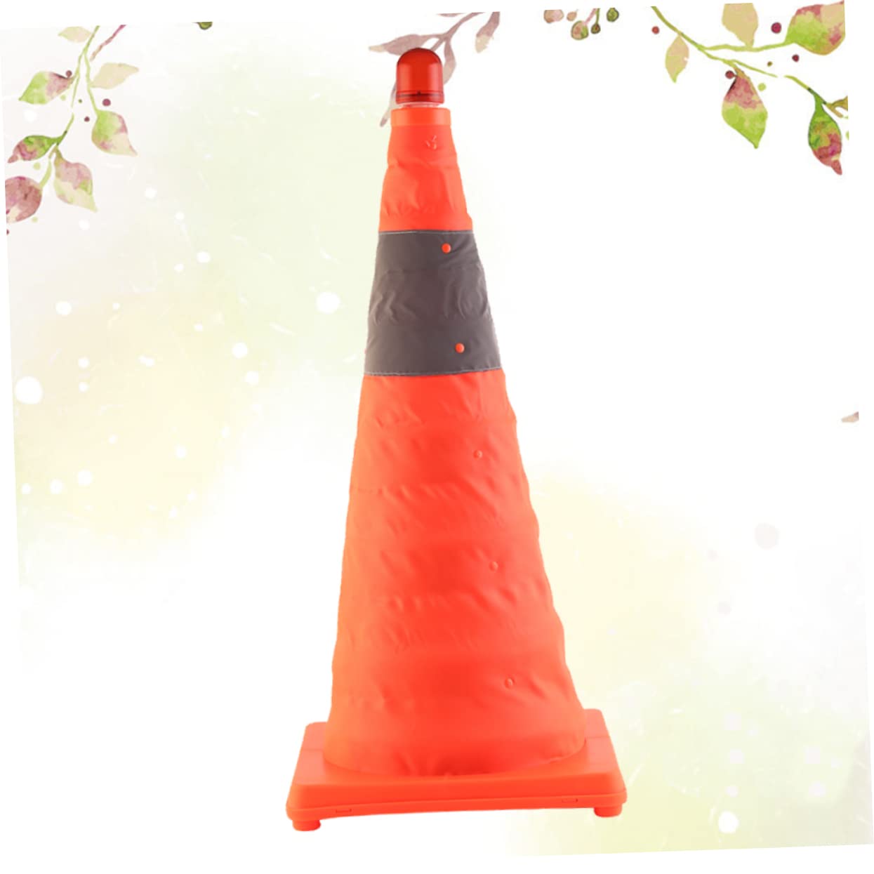Cône Routier Pliable Réfléchissant avec Lampe LED Intégrée Orange