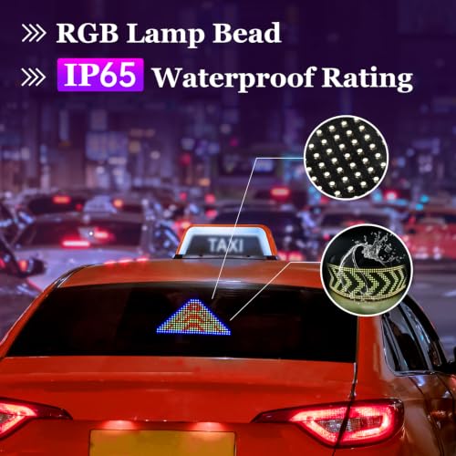 Image of GOTUS LED Sign for Car,Scrolling LED Sign,Flexible, Bluetooth APP,DIY Design Animations,Text, Graffiti (3 inchx 7 inch)