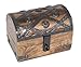 Chocolate Gold Coins In Wooden Pirate Treasure Chest Box Large 7x5x4.5 Foil 50-70 (8oz) Coin Belgium Chocolate by Well Pack Box
