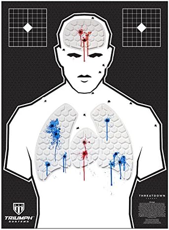 Threat Down Humanoid Silhouette - 6-Pack - Knife Target - Rifle Target - Sling Shot Target - Targets for Shooting Range - Target Shooting