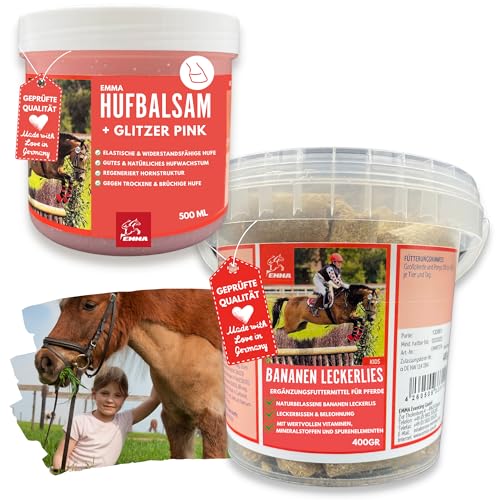 Horse Treats Banana + Huffett Horses I Hoof Care for Horses & Horse Care Set of 2 Hoof Balm Care for Jet Blight Horse I Horse Gifts for Girls I Treats Horse