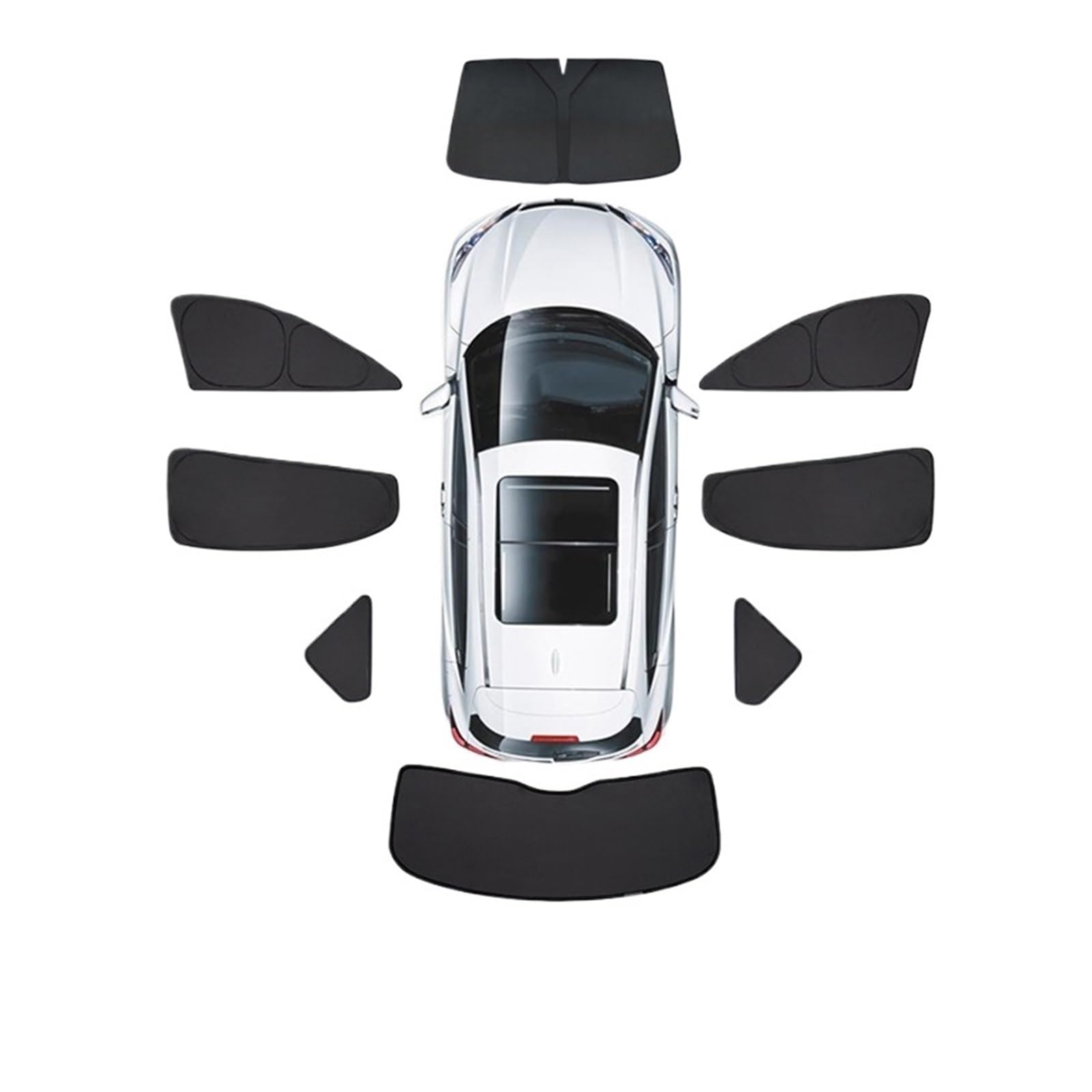 Parasole Macchina Per Tesla Modello 3/S/X/Y 2024 Finestrino Laterale Anteriore Parabrezza Posteriore Privacy Trim Parasole Cieco Ombreggiatura Tenda Da Sole Auto Parasole (Misurare : Y Full 8pcs)
