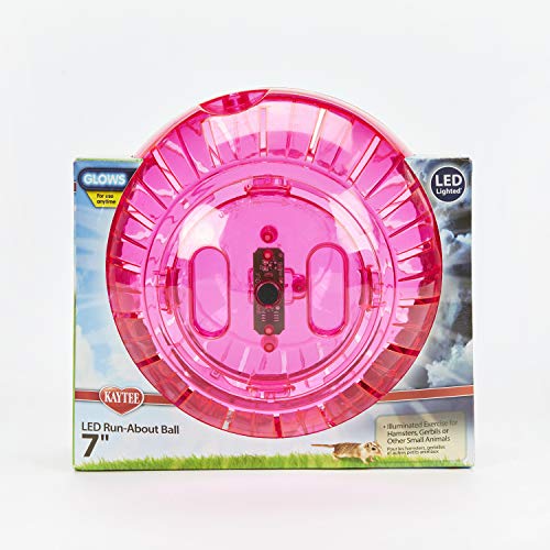 Kaytee Run-About Ball Rainbow with with Led Light Rainbow 7 Inches