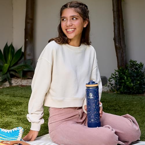 Image of Takeya 22 oz Actives Stainless Steel Water Bottle with Straw Lid - Leakproof, Double-Wall Insulated, Keeps Drinks Cold 24 hrs /Hot 12 hrs, BPA-Free, Powder-Coated, Gym & Travel, Cool Ray