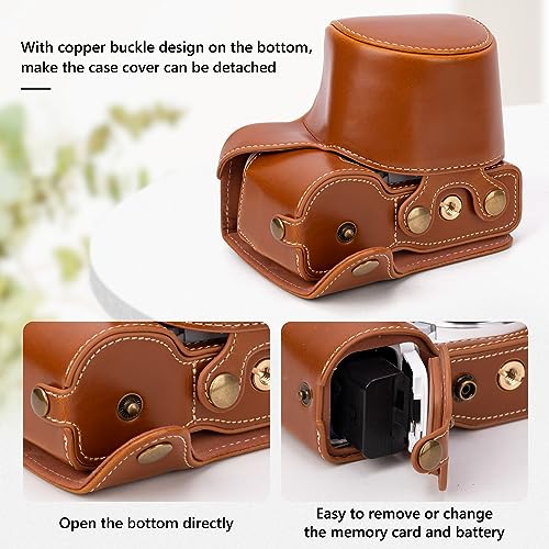 MUZIRI KINOKOO ZVE10 Case, PU Leather Protective Case Comaptible for Sony ZV-E10 ZVE10 with 16-50mm Lens Camera - Image 4