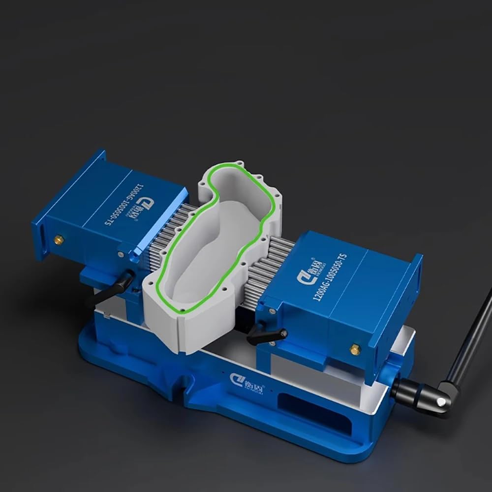 Tornillo de Banco Manual con Fijación Flexible, Herramienta de Sujeción Especial Fija de 4/6 Pulgadas para Ensamblaje CNC Localizador de Soporte para Máquina de Marcado Láser(4 pulgadas)