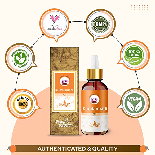 Image of Crysalis Kumkumadi Oil(Crocus Sativus)100% Pure & Natural Undiluted Essential Oil Organic Standard Perfect For Skin Care & Hair Minimizes, Pimples, Spots, Blackheads, Face Wrinkles, Fine Lines -100ML
