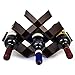 Sorbus Wine Rack Butterfly - Stores 8 Bottles of Wine - Sleek and Chic Looking - Minimal Assembly Required (Dark Mahogany)