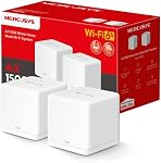 Mercusys Halo H60X AX1500 WiFi 6 Système de mesh (2-Pack) – Dual-Band jusqu'à 1.5 Gbps, couvre jusqu'à 4,000 2, itinérance sans couture, WPA3 Sécurité, Contrôles parentaux, Ports Gigabit complets