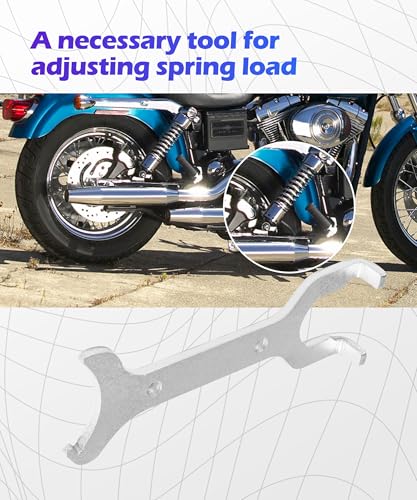 Image of SCUARI Spanner Wrench,Car Accessories Shock Spanner Wrench,Motorcycle Shock Spanner Wrench,Motorcycle Rear Shock Adjustment Spanner Wrench Tool,Used to Adjust the Spring Preload or Adjust the Height